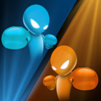 Drunken Boxing blue vs orange characters fighting